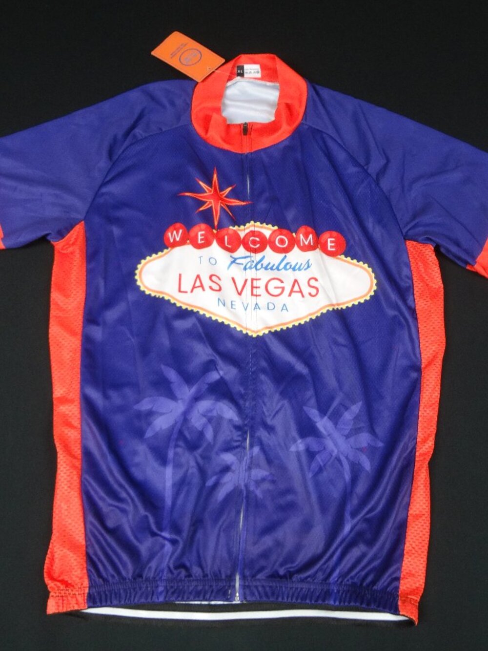 NWT WELCOME TO LAS VEGAS SIGN CYCLING BIKE ATHETIC XL SHIRT L642
